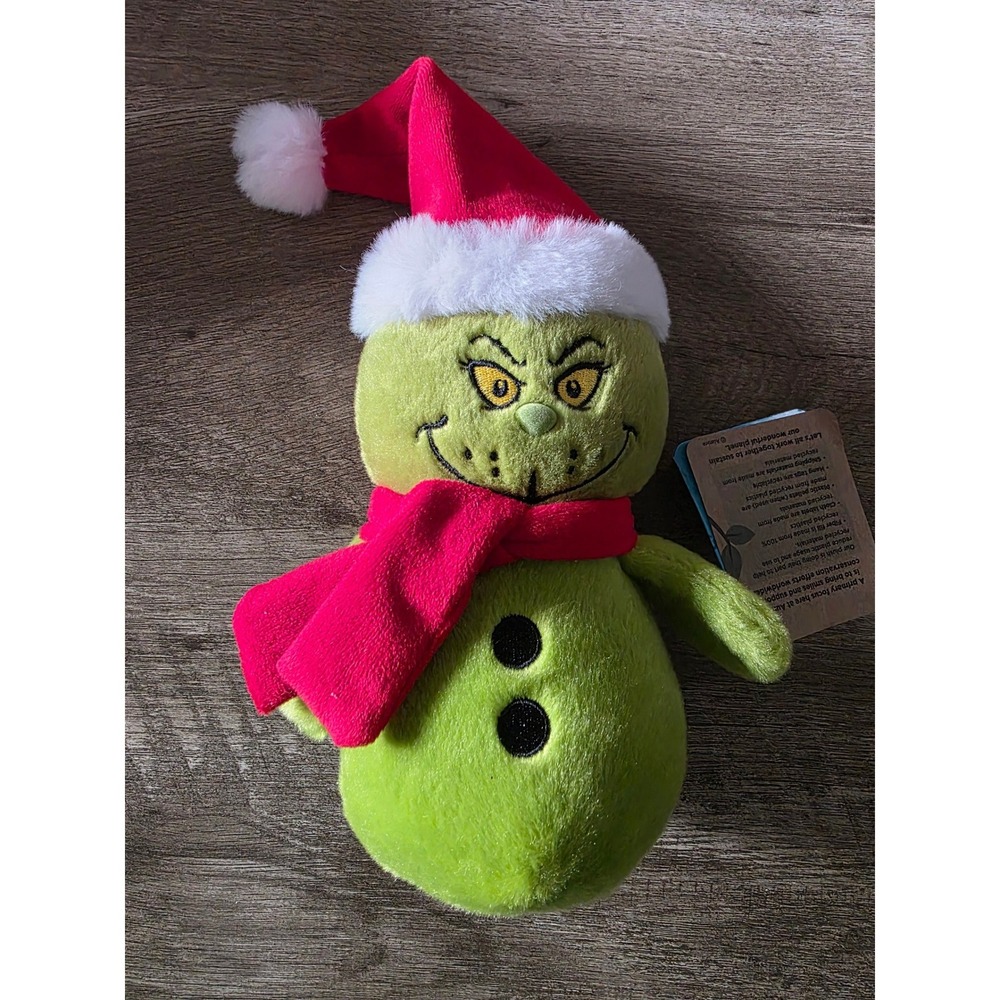Aurora Dr Seuss The Grinch Plush Christmas Santa Hat Scarf Stuffed Animal 2022